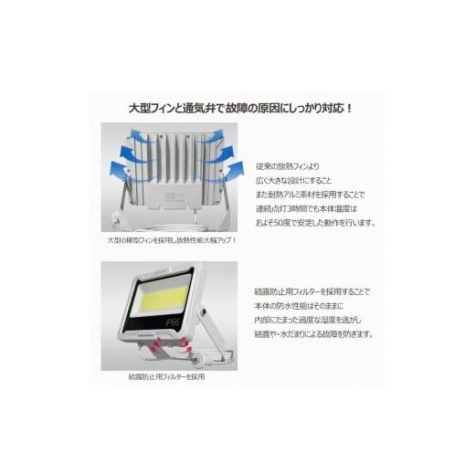 ふるさと納税 照明関連 大阪府 貝塚市 LED投光器 100W 5ｍコード コンセント付き 17000LM ホワイト 昼白色 通気弁付き LD-100CP_6