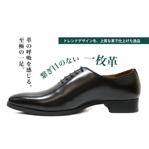 ふるさと納税 ファッション 靴 千葉県 松戸市 D5500 ブラック 24.5cm ホールカット（一枚革）ドレスシューズ 24.5cm