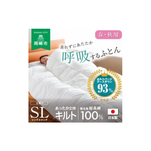 ふるさと納税 家具 インテリア・寝具・収納 愛知県 岡崎市 春・秋用 究極に軽く、蒸れない羽毛ふとん (シングルロングサイズ)150×210cm(HVG) 1640440_1