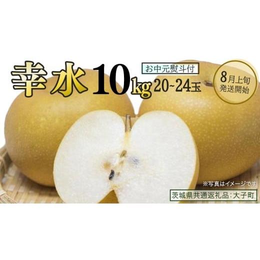 ふるさと納税 梨 茨城県 牛久市 お中元 熨斗付き 幸水 約10kg (20〜24玉) 2026年8月上旬発送開始 (茨城県共通返礼品:大子町) 梨 なし 果物 くだもの フルー…