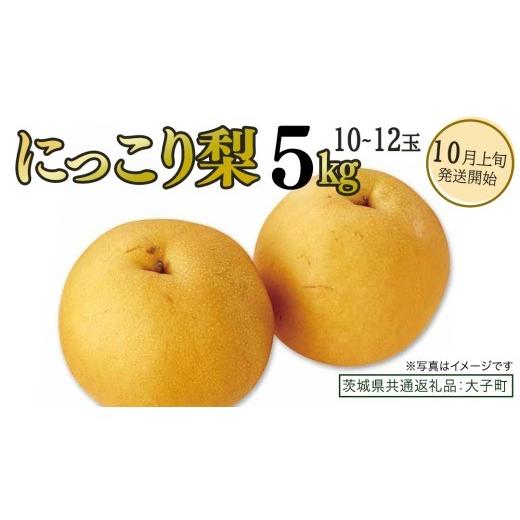 ふるさと納税 梨 茨城県 牛久市 にっこり梨 約5kg (10〜12玉) 2026年10月上旬発送開始 (茨城県共通返礼品:大子町) 梨 なし 果物 くだもの フルーツ にっこり …