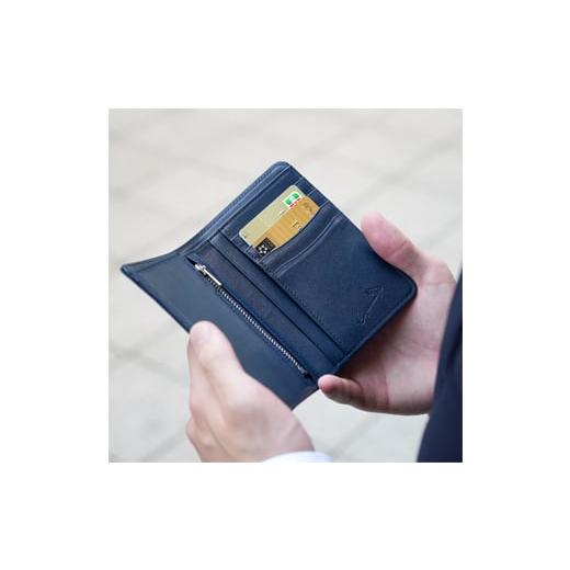 ふるさと納税 財布 兵庫県 豊岡市  高島屋選定品 豊岡財布 craftsmanship AI（藍）Jacket Wallet Short CW012 勝色 ／ 財布 二つ折り財布 ブランド メンズ 二…の画像