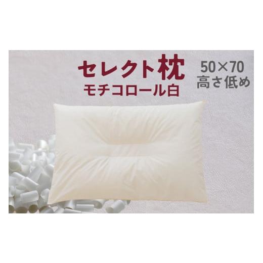 ふるさと納税 タオル・寝具 枕 千葉県 我孫子市 セレクト枕 モチコロール白 中央くぼみタイプ 高さ低め(50×70cm) 中央くぼみ 低め ゆったりワイド