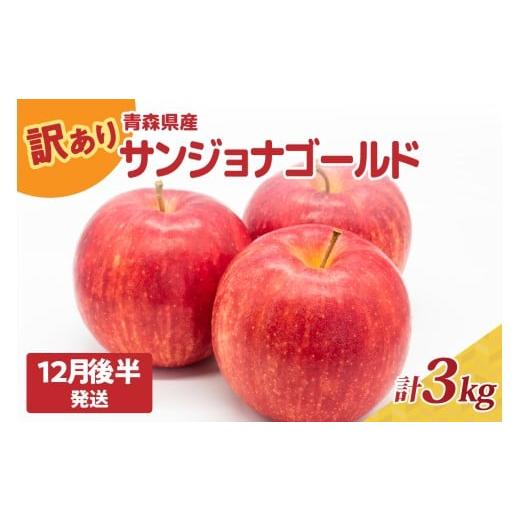 ふるさと納税 りんご 青森県 五所川原市 訳あり りんご3kg 程度 2025年12月後半発送 サンジョナゴールド 青森|不揃いリンゴ 12月後半発送(16日〜末日)