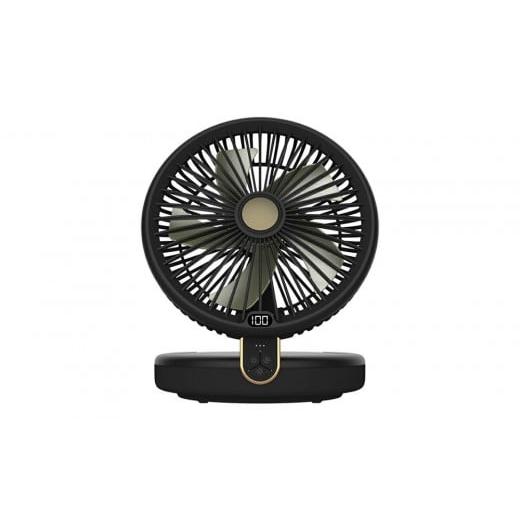 ふるさと納税 空調・季節家電 愛知県 名古屋市 ブラック 扇風機 多機能 デスクランプ ファン 卓上 壁掛け 2WAY仕様 5枚羽根 6段階風量調節 自然風 小型 シー…