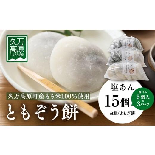 ふるさと納税 米・パン 餅 愛媛県 久万高原町 白餅15個 ともぞう餅 塩あん15個 5個入3パック 白餅 よもぎ餅 選べるセット|愛媛県 久万高原町 手作り 餅 も…