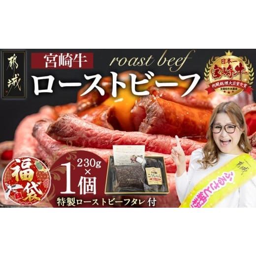 ふるさと納税 牛肉 モモ 宮崎県 都城市 福袋 2026 宮崎牛ローストビーフ230g×1個_13-2601-F2026_( 都城市 ) ローストビーフ 特製ローストビーフタレ付き 牛…