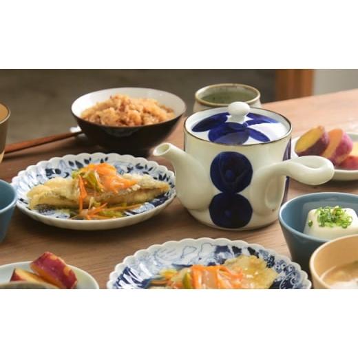 ふるさと納税 食器・グラス 長崎県 波佐見町  波佐見焼 焦がし呉須 急須 丸紋 1点 natural69 QA135の画像