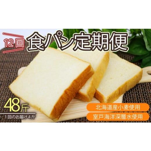 ふるさと納税 パン 食パン 高知県 室戸市 12回定期便 食パンセット 室戸海洋深層水仕込み 4斤×12回 食パン もちもち ぱん 北海道産小麦使用 朝食 ギフト 定期…