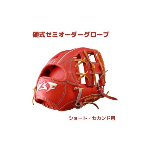 ふるさと納税 伝統技術 奈良県 三宅町 硬式セミオーダーグローブ(グラブ)(ショート・セカンド用) 野球工房iプラス :標準仕様(本体カラー:ブラック 紐…