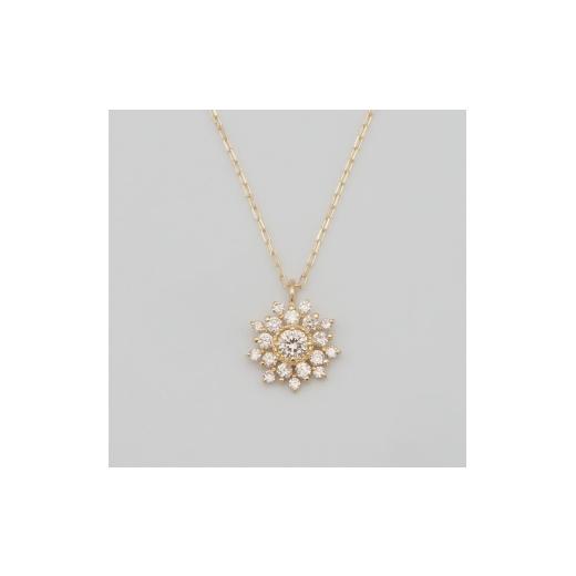 ふるさと納税 アクセサリー ネックレス 山梨県 昭和町 K18 0.15ct ダイヤモンド ペンダントネックレス HH-019752 SWBT016-k18の画像