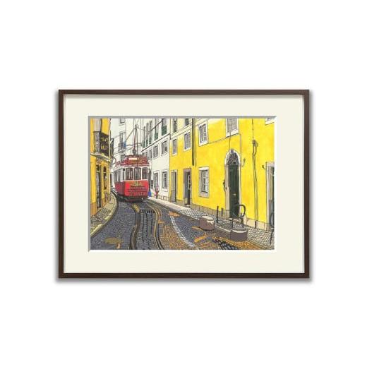 ふるさと納税 雑貨・日用品 絵画 東京都 渋谷区 アート作品「リスボン」(小) 絵画 インテリア アート 芸術品 美術品 「リスボン」(小)