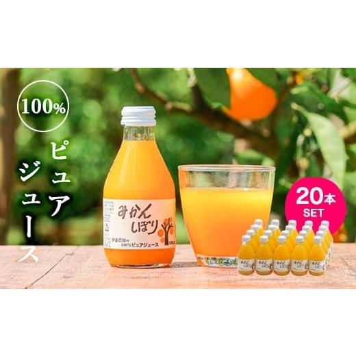 ふるさと納税 果汁飲料 みかん 和歌山県 有田市 伊藤農園 100%ピュアジュース みかんしぼり180ml×20本(A442-2) 20本
