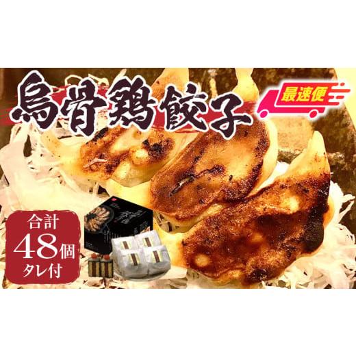 ふるさと納税 惣菜・レトルト 冷凍 香川県 三木町 最速便 「福一」烏骨鶏餃子48個(タレ付)|餃子 ぎょうざ ギョウザ 烏骨鶏 タレ付き 冷凍 医食同源 香川県 …