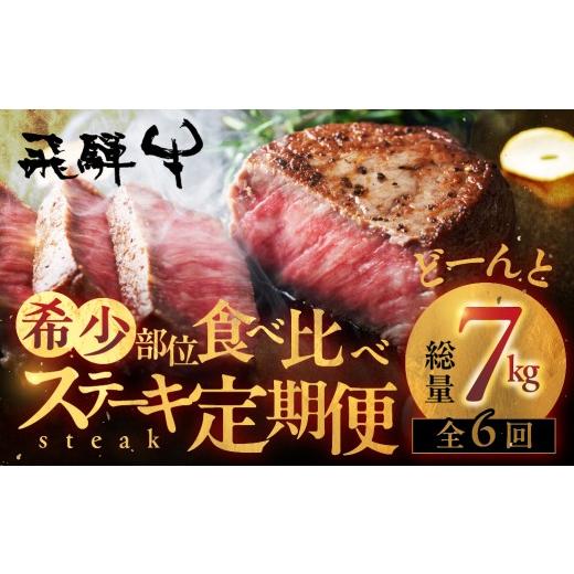 ふるさと納税 牛肉 岐阜県 飛騨市 [計 7kg 厳選 希少部位]飛騨牛 食べ比べ 贅沢堪能 ステーキ定期便 厳選 飛騨牛 6回お届け 定期便 6回 半年 定期 牛肉 肉 …