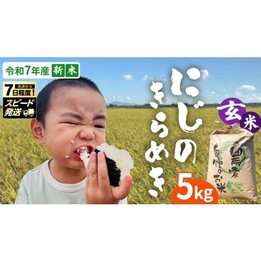 ふるさと納税 米 茨城県 つくばみらい市 新米 令和7年産 茨城県産 玄米 にじのきらめき 5kg スピード発送対応 国産 茨城産 茨城県産米 つくばみらい市 精米 …
