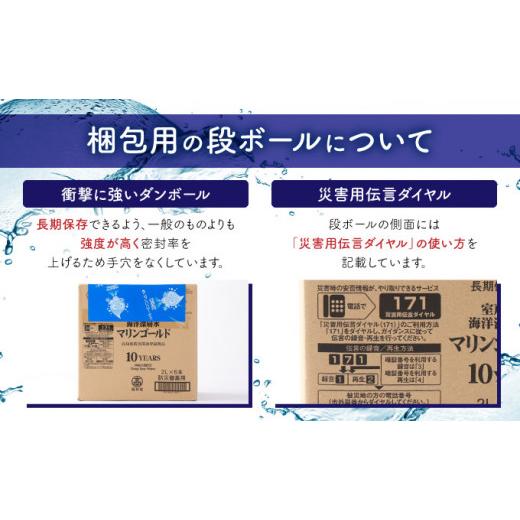 ふるさと納税 防災グッズ 高知県 室戸市  １０年保存水 災害時に備えちょきよぉ〜セット 2L×12本 マリンゴールド10years ミネラルウォーター ペットボトル 長…_5