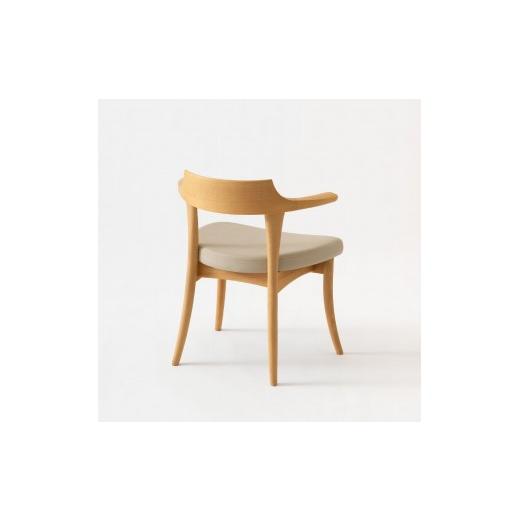 ふるさと納税 家具 岐阜県 高山市  飛騨の家具 HIDA CRESCENT クレセント LDセミアームチェア（張り座） ビーチ|和室 洋室 チェア イス インテリア 飛騨高…の画像