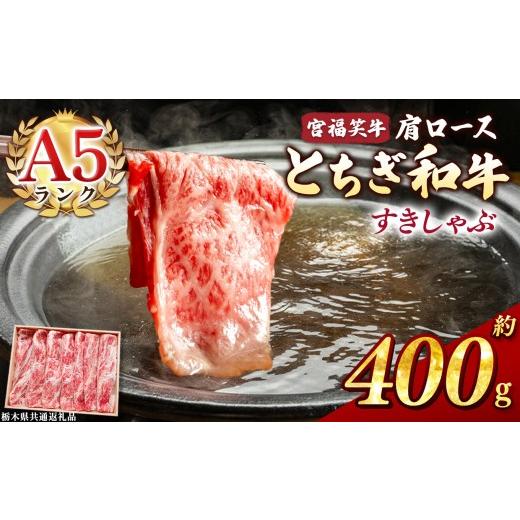 ふるさと納税 牛肉 すき焼き 栃木県 真岡市 宮福笑牛(とちぎ和牛) A5 肩ロースすきしゃぶ 約400g | 牛肉 和牛 すきやき しゃぶしゃぶ すきやき用 しゃぶしゃぶ…