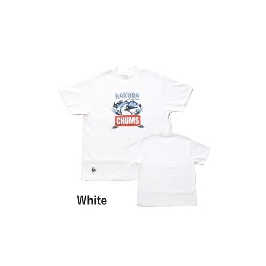ふるさと納税 服 男 長野県 白馬村 CHUMS×HAKUBA BOOBYFACE フロントプリント Tシャツ メンズ XL /ホワイト P0550526_M_XL_WH メンズ XL /ホワイト