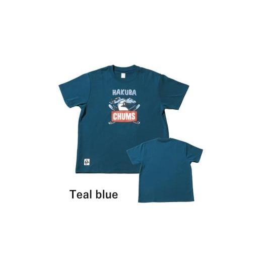 ふるさと納税 服 男 長野県 白馬村 CHUMS×HAKUBA BOOBYFACE フロントプリント Tシャツ メンズ L /ティールブルー P0550526_M_L_TE メンズ L /ティールブ…