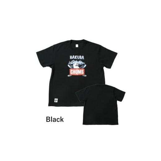 ふるさと納税 服 女 長野県 白馬村 CHUMS×HAKUBA BOOBYFACE フロントプリント Tシャツ ウィメンズ L /ブラック P0550527_W_L_BL ウィメンズ L /ブラック