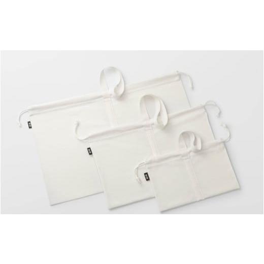 ふるさと納税 カバン 大阪府 東大阪市 BAGSBAG 3 BAGS Lサイズ WH 〈 とてもシンプルで自由な使い方ができる巾着〉 WH_8