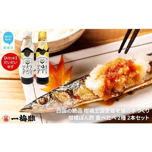 ふるさと納税 たれ・ドレッシング・酢 ポン酢 愛媛県 新居浜市 四国の絶品 柑橘王国愛媛 老舗の手づくり 柑橘ぽん酢 食べ比べ 2種 200ml×2本 Aセット (だい…