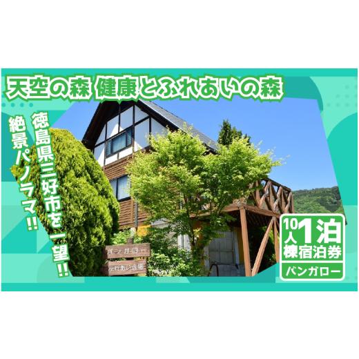 ふるさと納税 体験チケット 徳島県 三好市 天空の森 健康 ふれあいの森 選べる 宿泊券 バンガロー 10人棟 秘境 観光 旅行 絶景 コテージ キャンプ にし阿波花…