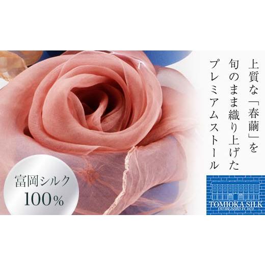 ふるさと納税 小物 ストール・マフラー 群馬県 富岡市 TOMIOKA SILK オーガンジーストール 草木染 桜色 富岡シルク ストール 贈り物 ギフト F21E-374 桜色
