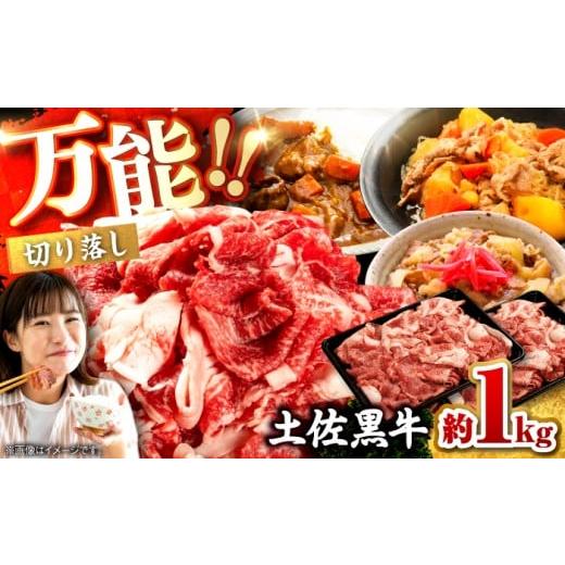 ふるさと納税 牛肉 炒め物 高知県 高知市 土佐黒牛 切り落し 約1kg(約500g×2) / 贈答用 黒牛 土佐 和牛 牛 肉 お肉 ウデ モモ バラ 食品 冷凍 高知 高知県…