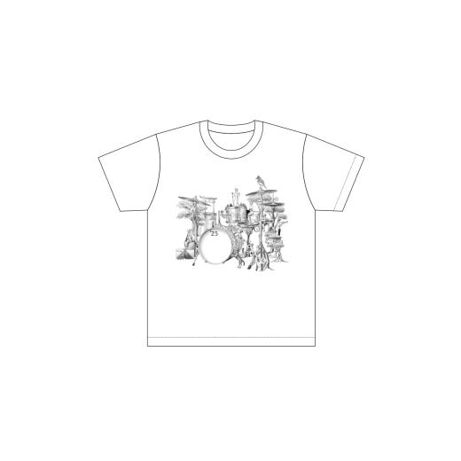 ふるさと納税 服 東京都 府中市 白地にセピア/Lサイズ JAZZinFUCHUと府中市の協働が奏でるハーモニーTシャツ Lサイズ