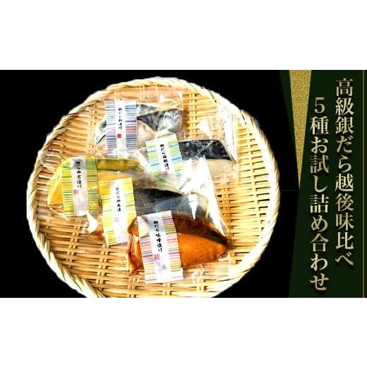ふるさと納税 漬魚(味噌・粕等) 味噌漬け 新潟県 長岡市 H7-C3 匠の味 高級銀だら越後味比べ5種 お試し詰め合わせ