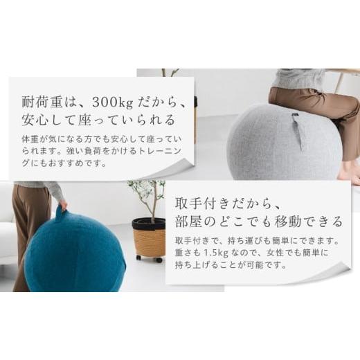 ふるさと納税 スポーツ・アウトドア 東京都 渋谷区 uFit Balance Ball　65cm グレー バランスボール カバー付き トレーニング 取手付き 洗濯可能 体幹 椅子 運…_4