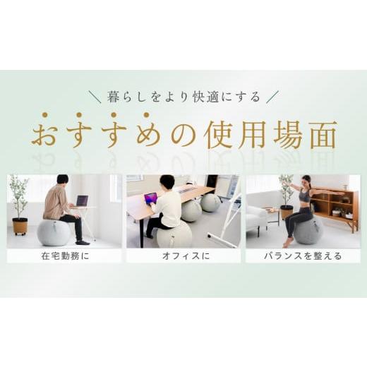 ふるさと納税 スポーツ・アウトドア 東京都 渋谷区 uFit Balance Ball　65cm グレー バランスボール カバー付き トレーニング 取手付き 洗濯可能 体幹 椅子 運…_5