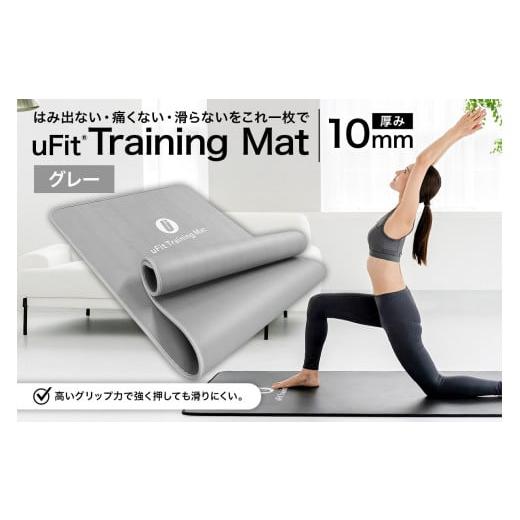 ふるさと納税 スポーツ・アウトドア 東京都 渋谷区 uFit Training Mat 10mm グレー マット トレーニング 運動 筋肉 筋トレ バランス ストレッチ 大判サイズの画像