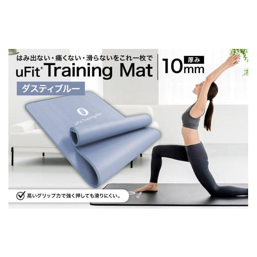 ふるさと納税 スポーツ・アウトドア 東京都 渋谷区 uFit Training Mat 10mm ダスティブルー マット トレーニング 運動 筋肉 筋トレ バランス ストレッチ 大判…の画像