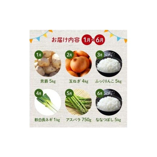 ふるさと納税 セット・詰合せ 北海道 今金町 北海道産旬のこだわり野菜とお米1年定期便 男爵 玉ねぎ ふっくりんこ 軟白長ネギ アスパラ ななつぼし ミニトマト…_3