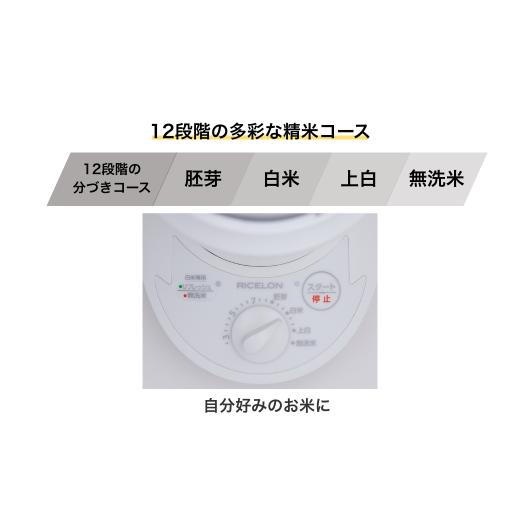 ふるさと納税 キッチン家電 長野県 千曲市 小型精米機 ライスロン 0.5~2合 ライスホワイト（SM-201W）｜精米機 家庭用 小型 コンパクト 精米 白米 玄米 米 お…_3