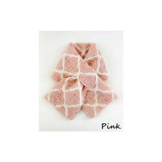 ふるさと納税 小物 ストール・マフラー 新潟県 五泉市 ショートマフラー モロッカン柄 ウール混 コード刺繍 ( ピンク ) レディース 日本製 | おしゃれ シンプ…