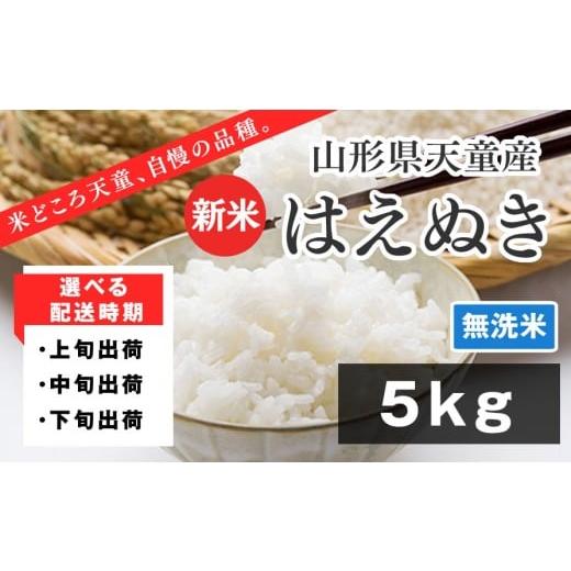 ふるさと納税 米 はえぬき 山形県 天童市 07-01-155-11B はえぬき 無洗米5kg 2025年11月中旬発送・令和7年産 2025年11月中旬発送・令和7年産