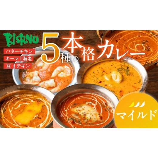 ふるさと納税 惣菜・レトルト 冷凍 福岡県 久留米市 マイルド ビスヌ 本格カレー 5種_ビスヌ 本格 カレー 5種 バターチキン 豆 海老 チキン キーマ 各 1個 マ…