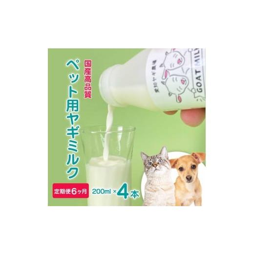 ふるさと納税 牛乳・乳飲料 愛知県 美浜町 定期便6ヶ月 低温殺菌ペット用ヤギミルク 200ml×4本 愛知ヤギ農場 牧場直送 自然放牧 犬 猫 無添加 無着色 アミノ…