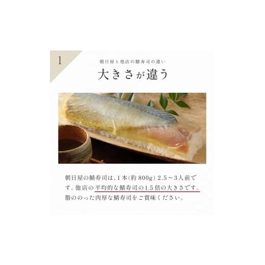 ふるさと納税 寿司 京都府 京田辺市 名物 鯖の棒寿司 上 約800g 2.5〜3人前の画像