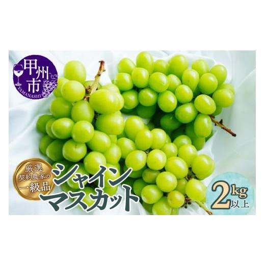 ふるさと納税 ぶどう マスカット 山梨県 甲州市 厳選契約農家の一級品 シャインマスカット2kg以上 3〜5房 2026年配送 (SFL)C-430 2026年発送