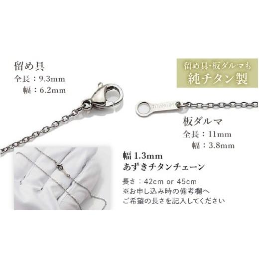 ふるさと納税 アクセサリー ネックレス 福井県 坂井市 天然 ダイヤ 0.014ct チタンネックレス／Horse Shoeアカンサス／ダイヤ石留 チェーンの長さ：42cm 幅1.3…_6