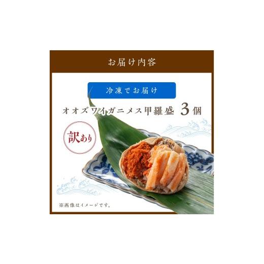 ふるさと納税 カニ ずわいガニ 京都府 京丹後市  訳あり 蟹の宝石箱 お手軽 絶品 オオズワイガニメス甲羅盛3個 YK00467 通常発送の画像