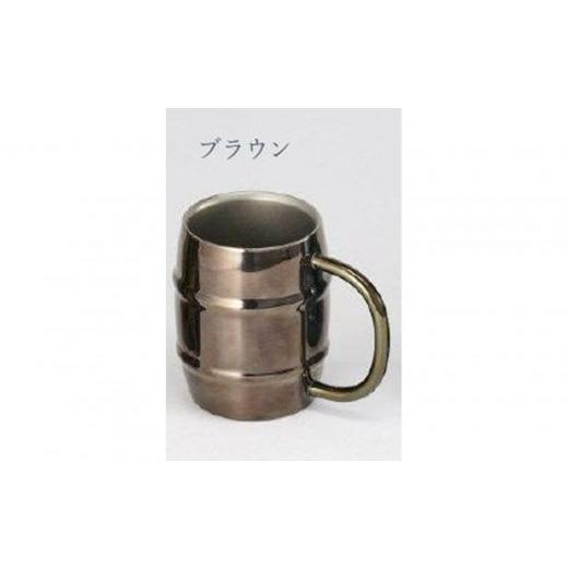 ふるさと納税 食器・グラス マグカップ 鳥取県 鳥取市 ORORU樽型マグカップ 380ml ブラウン ブラウンの画像