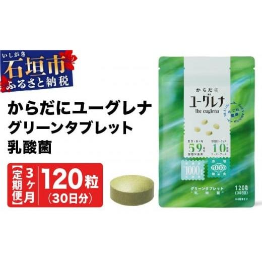 ふるさと納税 加工品等 沖縄県 石垣市 定期便 [3ヶ月]からだにユーグレナ グリーンタブレット乳酸菌 YG-5-t03 定期便3ヶ月