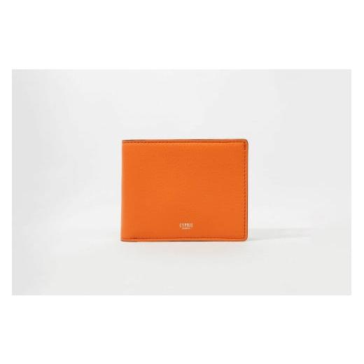 ふるさと納税 財布 東京都 江東区 キプリス本革製二つ折り小銭入れ付財布 カラー:オレンジ 革小物 革製品 ソフトシュリンクレザー 牛革 しっとり シーズンレ…